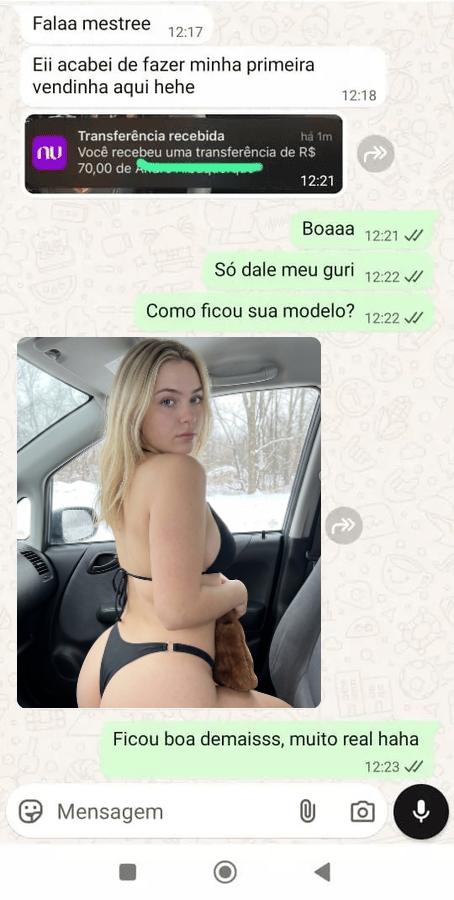 Print de resultados e vendas com modelos virtuais